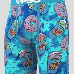 PSD The Simpsons Slushie Time Donut and Drink Boxers Briefs Small 28-30"